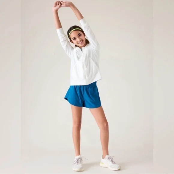 NWOT Sold Out Athleta Girl Long Sleeve Serve UPF White Jacket Size:7 - Picture 4 of 16